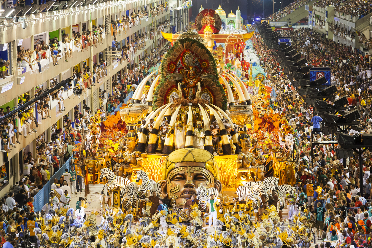 Famoso carnaval de Río de Janeiro, Brasil