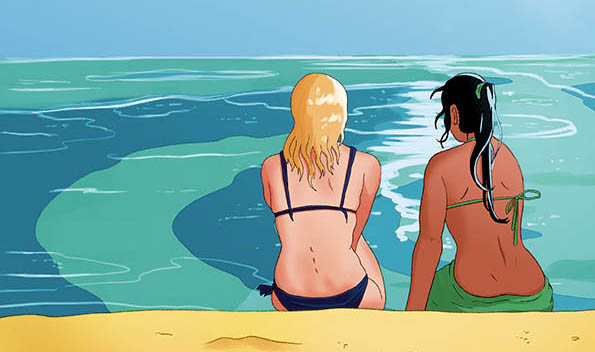 Mujeres en la playa