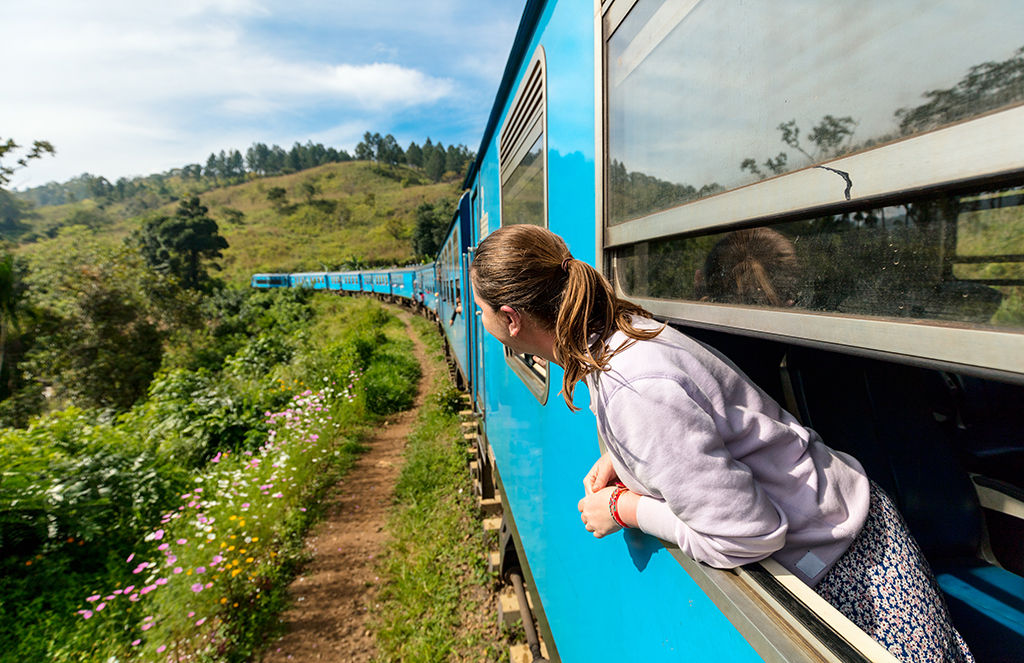 Disfrutando de un trayecto en tren